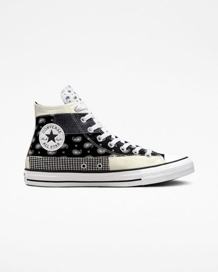 Tenis Converse Chuck Taylor All Star Hacked Patterns Cano Alto Feminino Bege Pretas Branco | PT X04159P